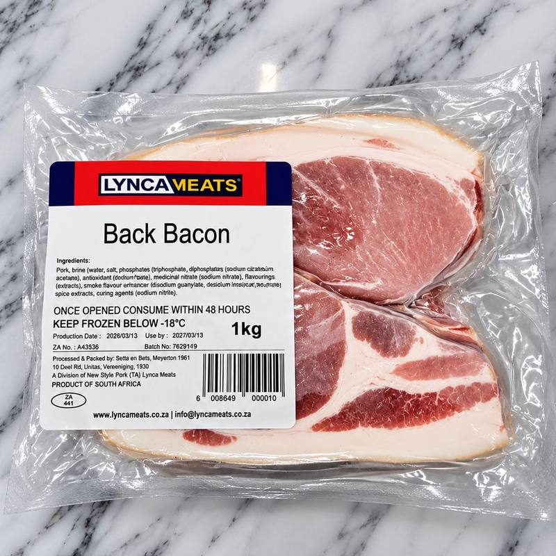 Back Bacon 1kg, Product of South Africa