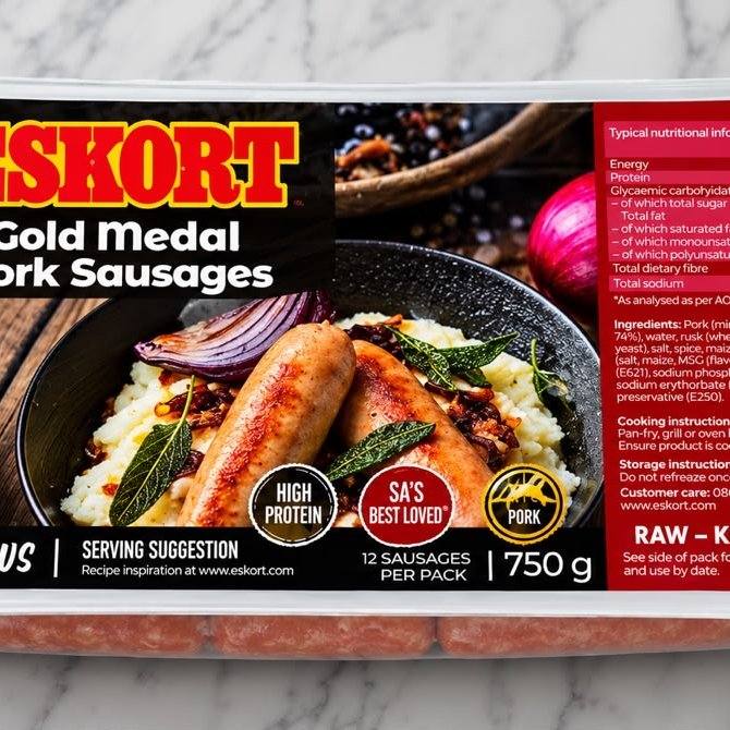 Eskort Gold Medal Pork Sausages, 12-pack, 750g